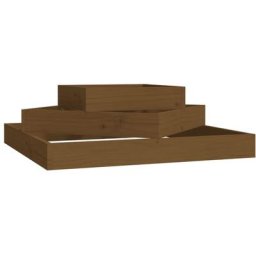 Vidaxl - Jardinière Marron miel 83x83x27 cm Bois massif de pin Honey brown pine