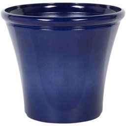 Cache-Pot 55 cm de Diamètre en Fibre d'Argile et Fibre de Verre Bleu Marine Kokkino - Bleu