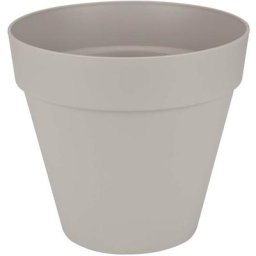 Pot de fleurs rond avec roues Loft Urban - ø 40 cm - Gris chaud - Elho