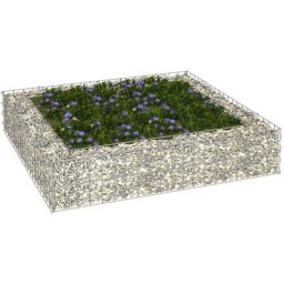 Maisonchic - Jardinière Bac a Fleur | Lit surélevé à gabion Acier galvanisé 100x100x20 cm 39041