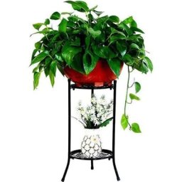 Colonne à fleurs Support de fleurs Colonne à plantes Porte-plantes Tabouret porte-fleurs Noir