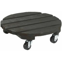 Nortene - Support à roulettes bois Flora Roll Color - 30 cm - Anthracite
