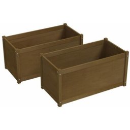 Jardinières 2 pcs Marron miel 100x50x50 cm Bois de pin massif Vidaxl Honey brown