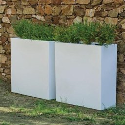 Bac à fleurs haut 80 blanc opaque 80x32x80cm - Blanc - Moovere