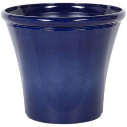 Cache-Pot 50 cm de Diamètre en Fibre d'Argile et Fibre de Verre Bleu Marine Kokkino - Bleu