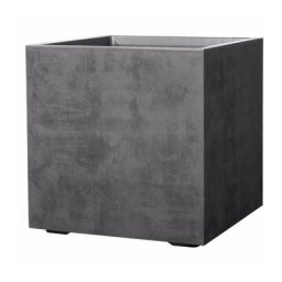 Vase cube millenium 49 cm anthracite