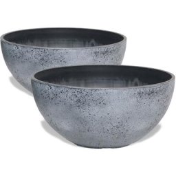 2 Pcs Pot à Fleurs Taille Plastique Recyclable Eco-friendly 31x21.7x27 cm Rond - arcadia, m 30cm