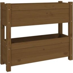 Jardinière Marron miel 77x25x66 cm Bois massif de pin vidaXL - Honey brown