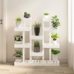 Support à plantes - Support Plante Blanc 104,5x25x109,5 cm Bois massif de pin BV845974 Bonnevie