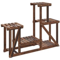 Support à fleurs 90x25x73,5 cm bois massif de sapin Vidaxl Brun