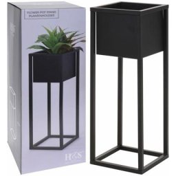 H&s Collection - Pot de fleurs sur pied Métal Noir 60 cm n/a