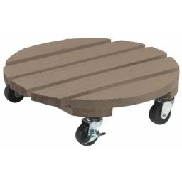 Nortene - Support à roulettes bois Flora Roll Color - Taupe - 40 cm