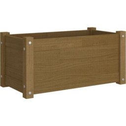 Jardinière d'extérieur Marron miel 60x31x31 cm Bois de pin Vidaxl Honey brown
