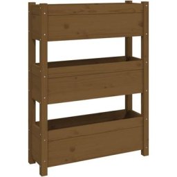 Vidaxl - Jardinière Marron miel 77x25x104,5 cm Bois massif de pin Honey brown