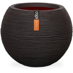 Pot à fleurs Nature Rib Rond 62 x 48 cm Noir KBLR271 Capi Black
