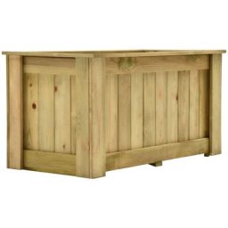 Jardinière surélevée Bac a Fleur | 100x50x50 cm Bois de pin imprégné 40924 - Brun