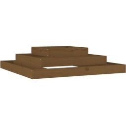 Vidaxl - Jardinière Marron miel 110x110x27 cm Bois massif de pin Honey brown pine