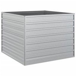 Lit surélevé de jardin 100x100x77 cm Acier galvanisé Argenté Vidaxl n/a