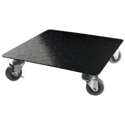 Nortene - Support à roulettes rond Flora Roll Factory en métal pour plantes - ø 0,30 m - Noir