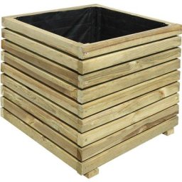 Bac à fleurs en bois traité carré 50x50x50cm - kub 50 - Jardipolys