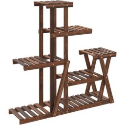 Support à fleurs 95x25x96 cm bois massif de sapin Vidaxl Brun