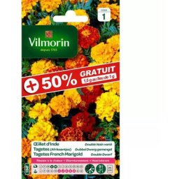 Sachet graines Oeillet d'inde Double Nain Varié 50% Gratuit - Tagetes erecta