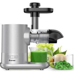Extracteur de Jus de Fruits et Légumes Presse à Froid 150W avec Moteur Silencieux Brosse 500ml