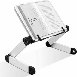 Support de livre réglable, hauteur et angle réglables, support de livre ergonomique avec trombones