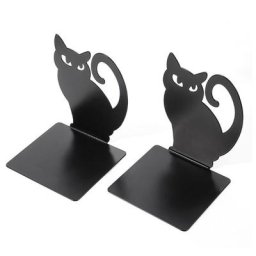 1 Set évider Chaton Persan Serre-livres En Métal Serre-livres pour La Maison de Bureau Support