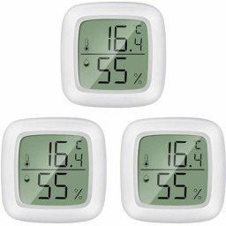 Thermomètre intérieur,Termometre Maison 3 pièces Mini LCD Thermomètre Hygromètre Interieur de