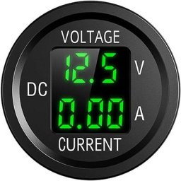 Voltmètre numérique led étanche pour moto 12 v, voltmètre de courant continu 6 V-48 v automobile