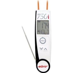 Thermomètre IR et thermomètre à piquer (HACCP) ebro TLC 750i Optique 2:1 -50 - +250 °C conforme