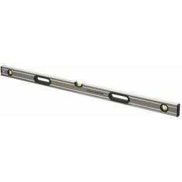 Niveau tubulaire magnétique 120cm fatmax Stanley 0-43-649 - 3 Fioles Réversibles, Semelle Usinées,