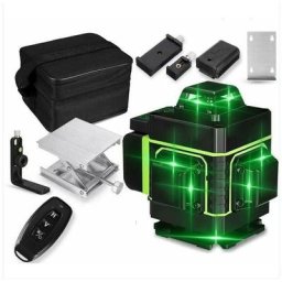 Niveau Laser 4D 16 lignes Lumière Verte 360 ° Outil de mesure de nivellement automatique en croix