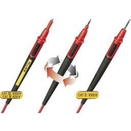 Set de cordons de mesure de sécurité Fluke TL175 [Banane mâle 4 mm - pointe de test] 1.50 m noir,