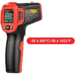 Thermomètre laser digital infrarouge Sdlogal thermomètre industriel infrarouge, -50 à 500°C/-58 à