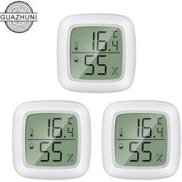 Thermomètre intérieur,Termometre Maison 3 pièces Mini lcd Thermomètre Hygromètre Interieur de