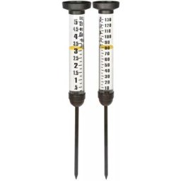 Ac-déco - Pluviomètre avec support en plastique - d 12 cm x h 105 cm - Livraison gratuite - Noir