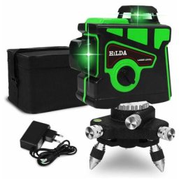 Niveau laser 12 lignes 3D auto-nivelant a croix horizontale et verticale, faisceau vert super