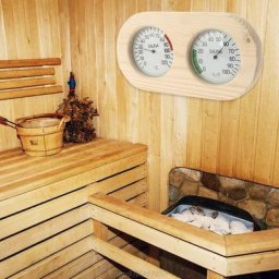Live House - Thermomètre de Sauna en bois hygromètre compteur de température Sauna Sauna climat