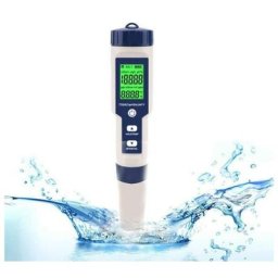 Testeur électronique de PH-mètre, 5 en 1 Testeur de ph Thermomètre de poche Qualité de l'eau ph ec