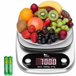 Balance de cuisine numérique - De 1 g à 10 kg - En acier inoxydable - Haute précision - Avec écran