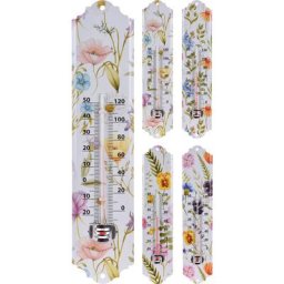Thermomètre en métal 29X6CM couleurs assorties