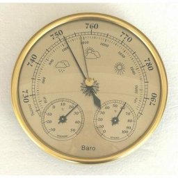 Baromètre, station météo avec baromètre et hygromètre, thermomètre, station météo murale analogique