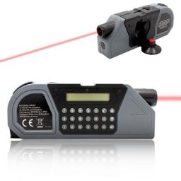 Soldela - Mètre 4 en 1 : Marqueur Laser + 2 Niveaux à Bulle + Mètre Ruban 2,5 m + Calculatrice