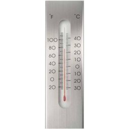 Thermomètre mural d'extérieur Aluminium 7x1x23 cm Nature