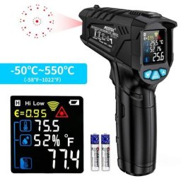 Thermomètre infrarouge Laser mestek Pistolet ir Temperature Professionnel Sans Contact -50°C550°C