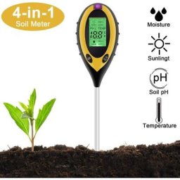 Testeur d'humidité de Sol 4 en 1, kit de Test numérique du Sol, pH, température, Soleil, humidité,