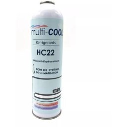 Multitanks - Canette Réfrigérant Multicool-R22 de 400grs, remplace le R22, R502 et R404a