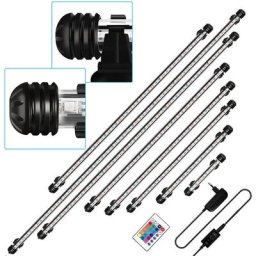 Swanew - 6.2W led Aquarium Lighting Aquarium Light rvb Fish Tank Spotlight Coquillages - Schwarz